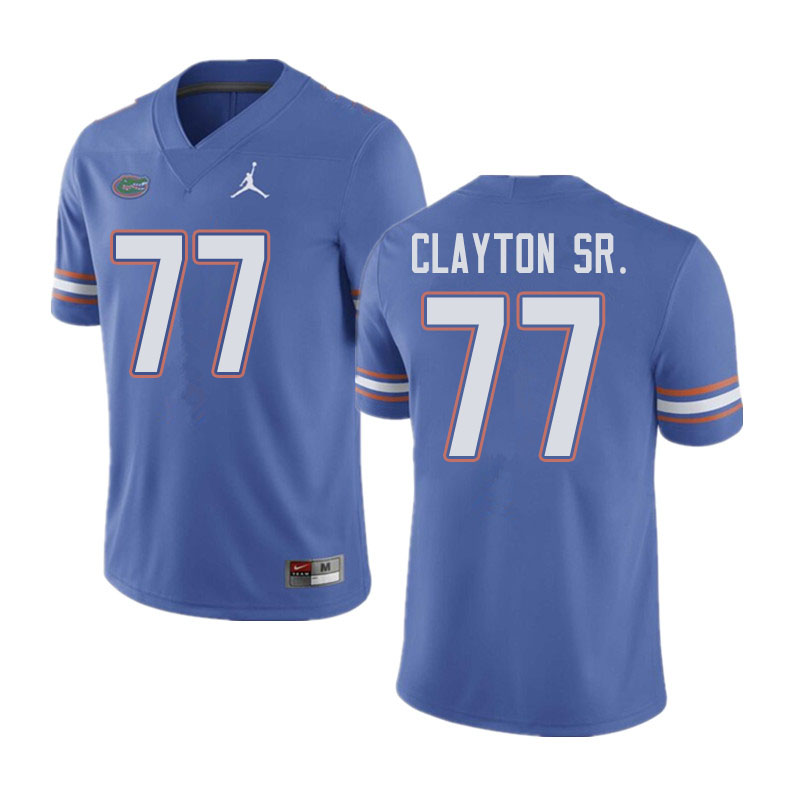 Jordan Brand Men #77 Antonneous Clayton Sr. Florida Gators College Football Jerseys Sale-Blue - Click Image to Close